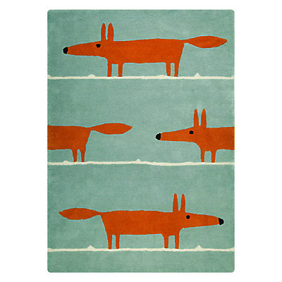 Scion Mr Fox Rug Aqua